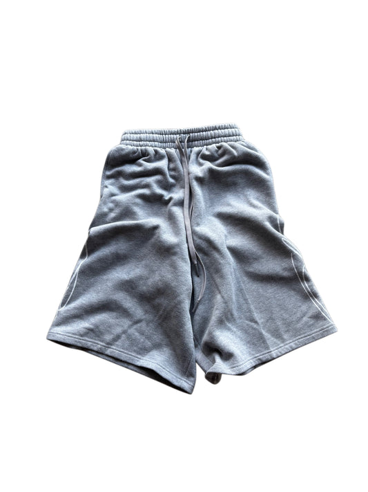 Grey Baggy Script Shorts