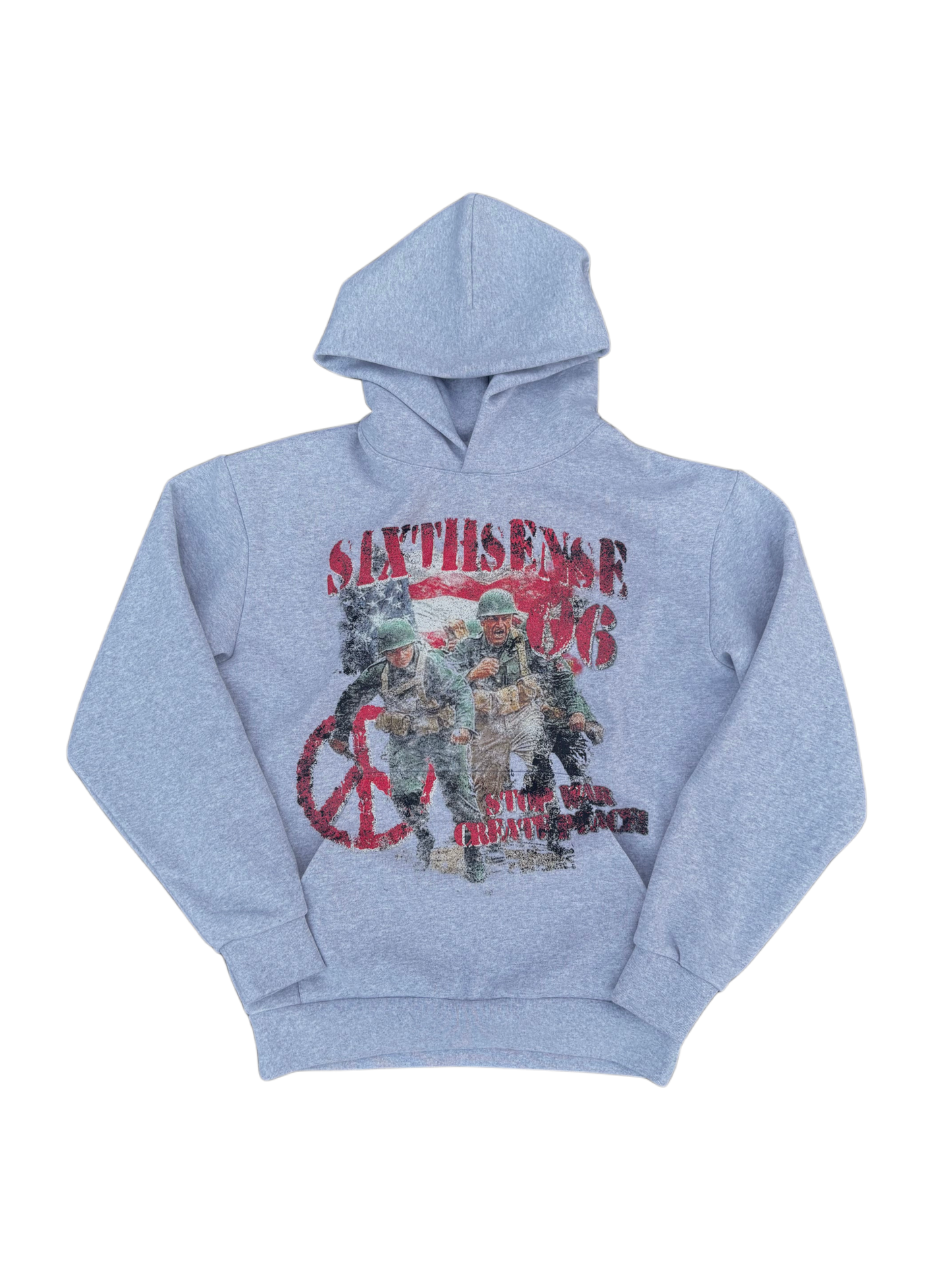 Grey "Stop War" Hoodie