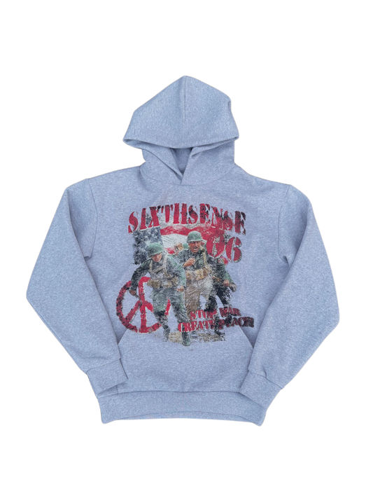 Grey "Stop War" Hoodie